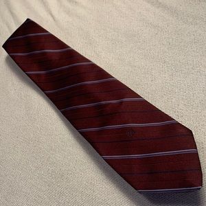 Polyester Givenchy red striped tie